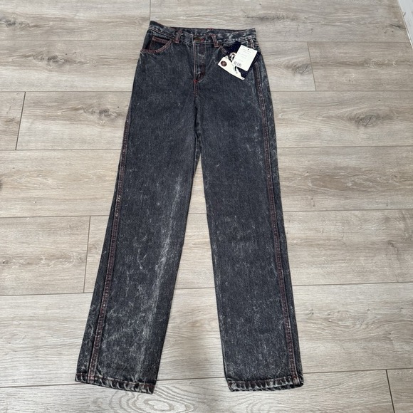 NWT Vintage Bill Blass 90s Polar Ice Acid Wash Mom Jeans Size 27 Made In USA Y2k - Picture 2 of 9